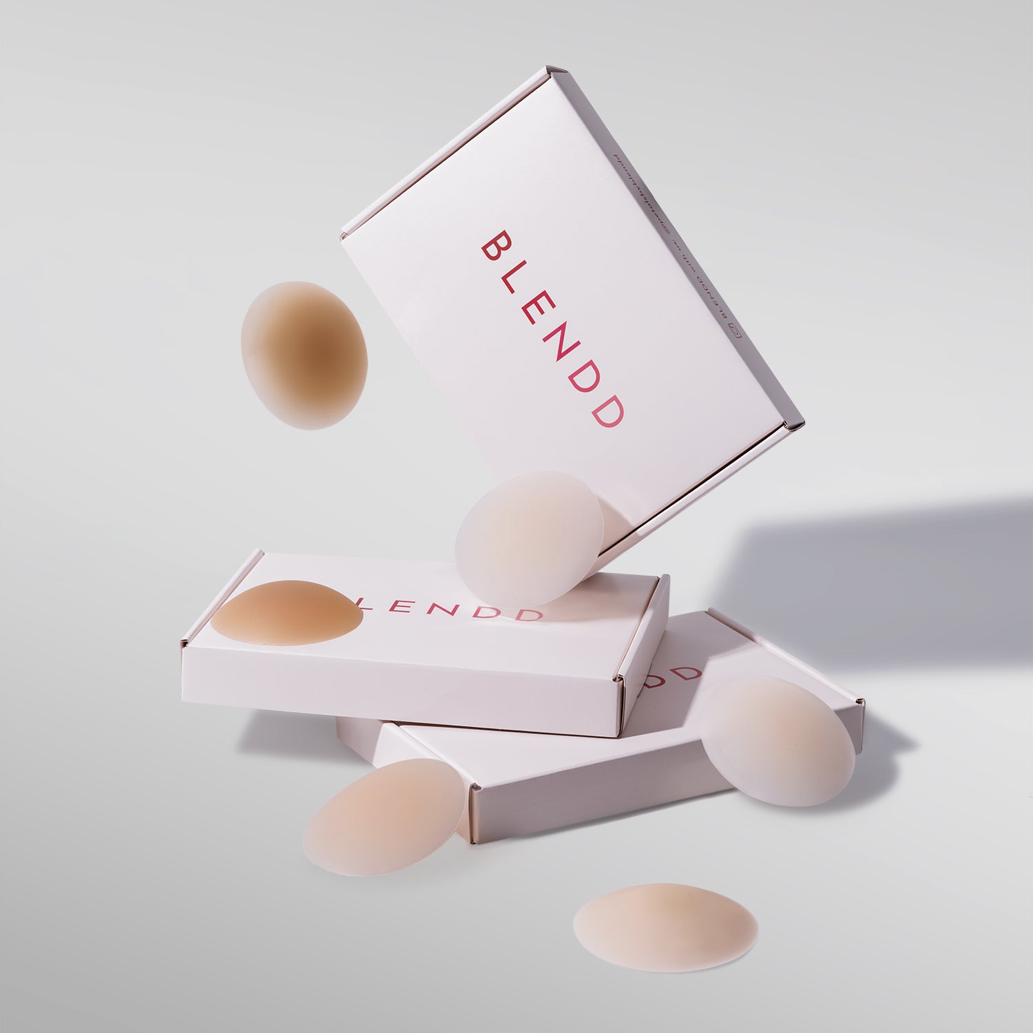 BLENDD packaging box with all 3 shades of Naturelle petals and shadows